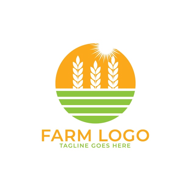 Modèle De Vecteur D'icône De Logo De Ferme