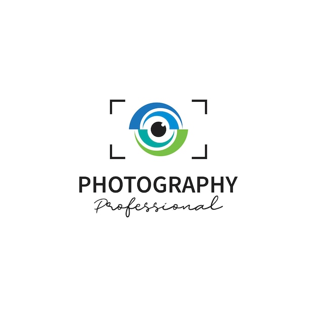 Modèle de vecteur d'icônes de logo de photographie d'appareil photo