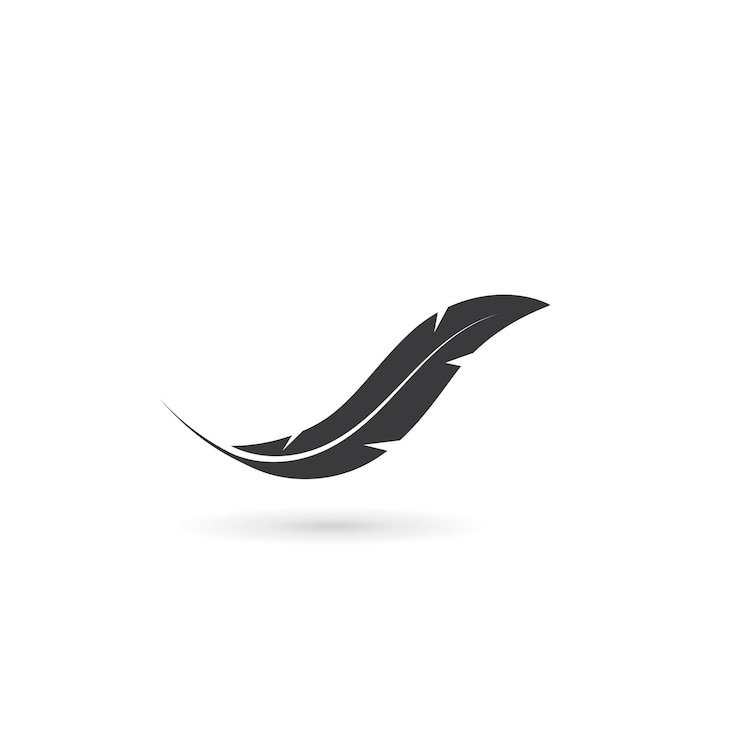 Vecteur modèle de vecteur d'illustration d'icône de plume
