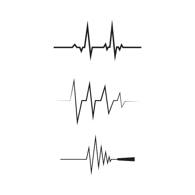 Modèle de vecteur d'illustration de ligne d'impulsion