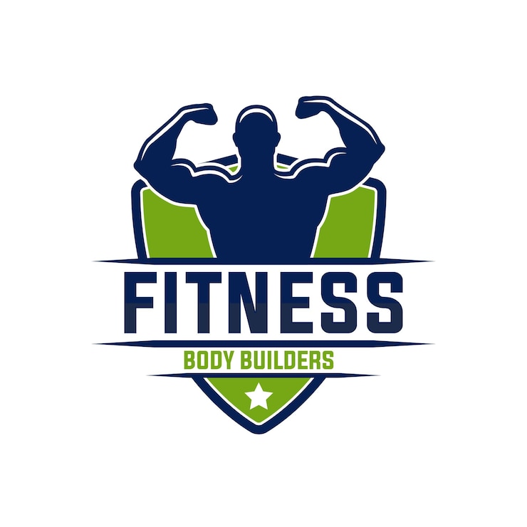 Vecteur modèle de vecteur d'insigne de gym fitness. illustration sportive dans le style emblème.