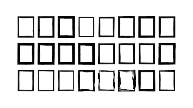 Modèle de vecteur de jeu de cadre grunge pour votre conception