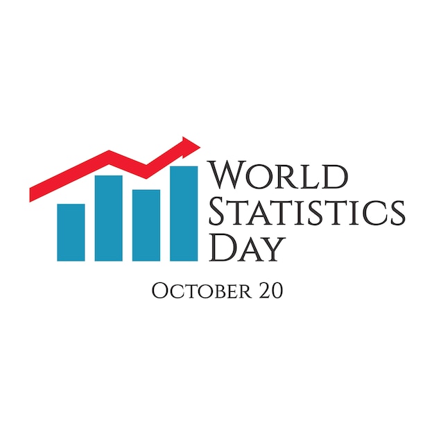 Modèle de vecteur de la journée mondiale de la statistique