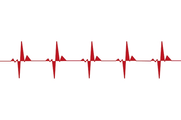 Vecteur modèle de vecteur de ligne d'impulsion sur le dos blanc