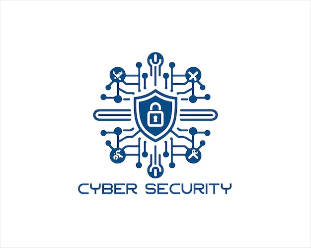 Modèle de vecteur de logo de cybersécurité