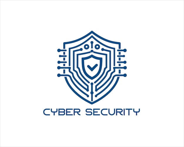 Modèle de vecteur de logo de cybersécurité