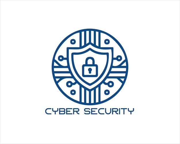 Modèle de vecteur de logo de cybersécurité