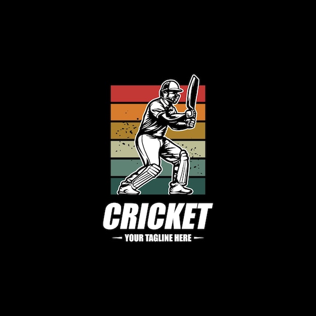 Modèle De Vecteur De Logo De L'équipe De Cricket