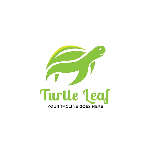 modèle de vecteur de logo de feuille de tortue