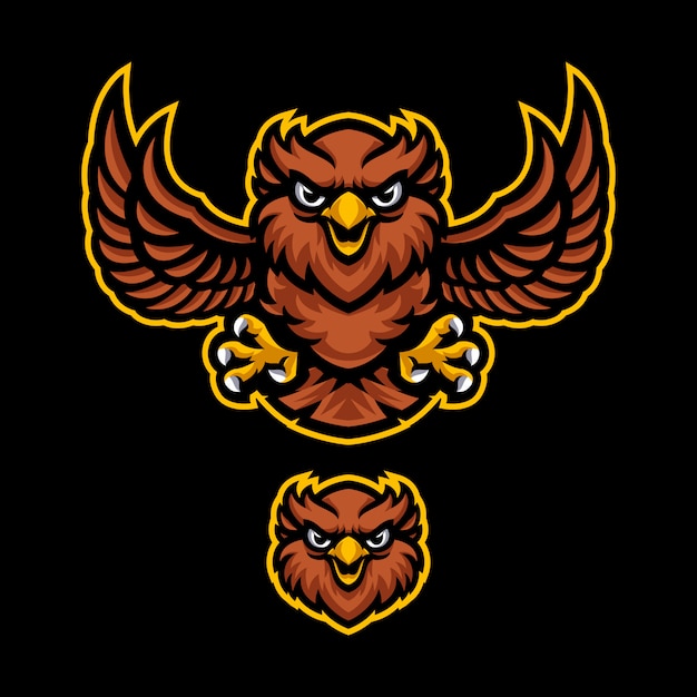 Modèle De Vecteur Logo Mascotte Owl