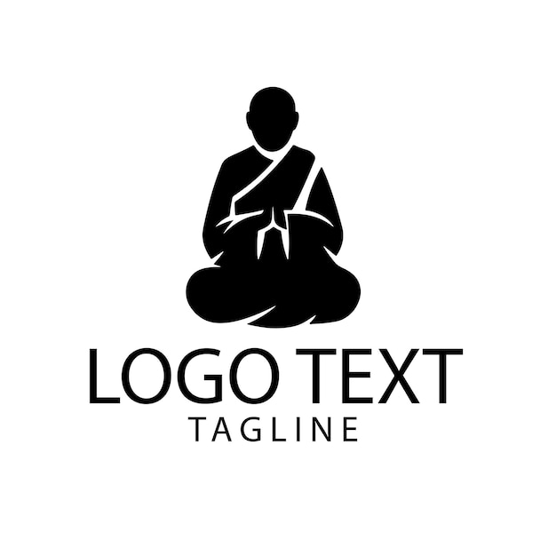 Modèle de vecteur de logo Monk