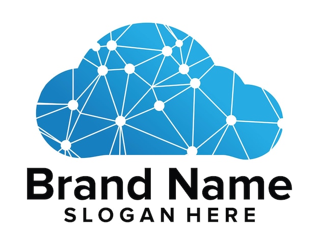 Modèle de vecteur de logo de technologie cloud
