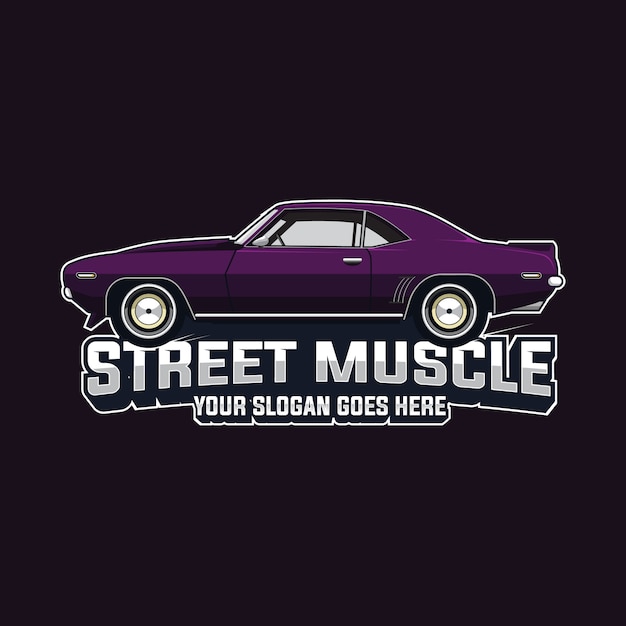 Modèle De Vecteur De Logo De Voiture De Muscle