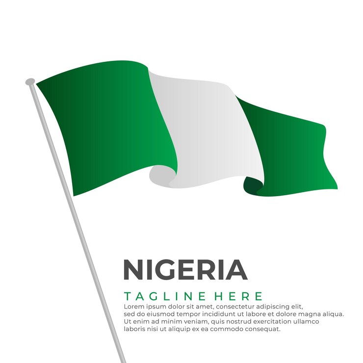 Vecteur modèle vecteur nigeria drapeau design moderne