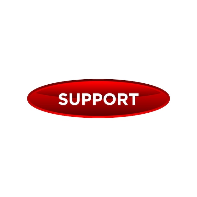 Modèle de vecteur de site Web de bouton de support