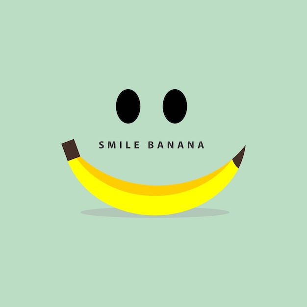 Modèle De Vecteur De Sourire De Banane