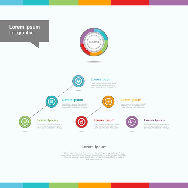 Modèle De Vecteur Tarte Graphique Infographique