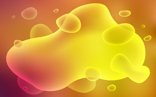 Modèle vector jaune avec des formes de bulles