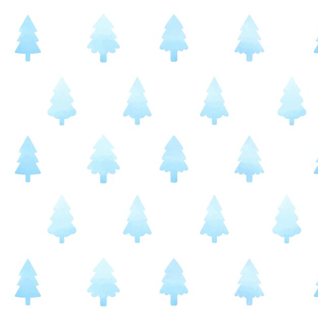Modèle Vectoriel Aquarelle Transparente D'arbres De Noël