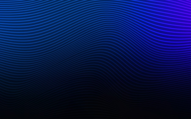 Modèle vectoriel bleu foncé avec des rubans abstraits