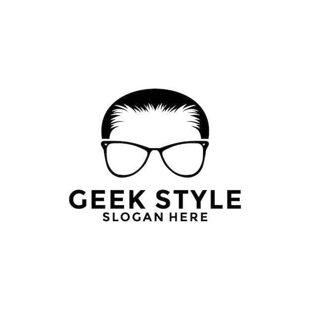 Vecteur le modèle vectoriel de conception du logo geek l'icône du logo geek