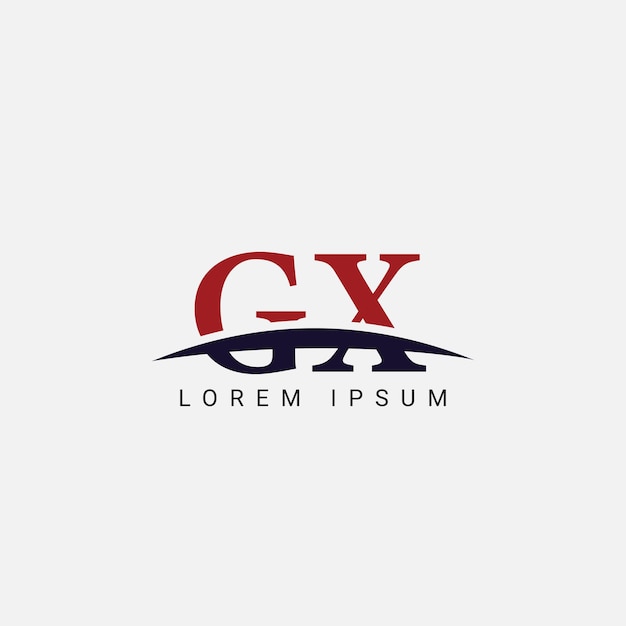 Le modèle vectoriel de conception du logo initial GX XG Letter