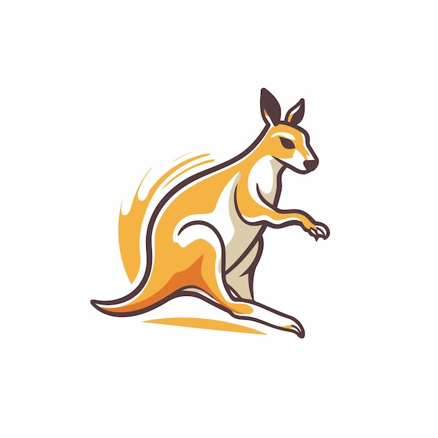 Le Modèle Vectoriel De Conception Du Logo Kangaroo L'illustration De L'icône Kangaroo