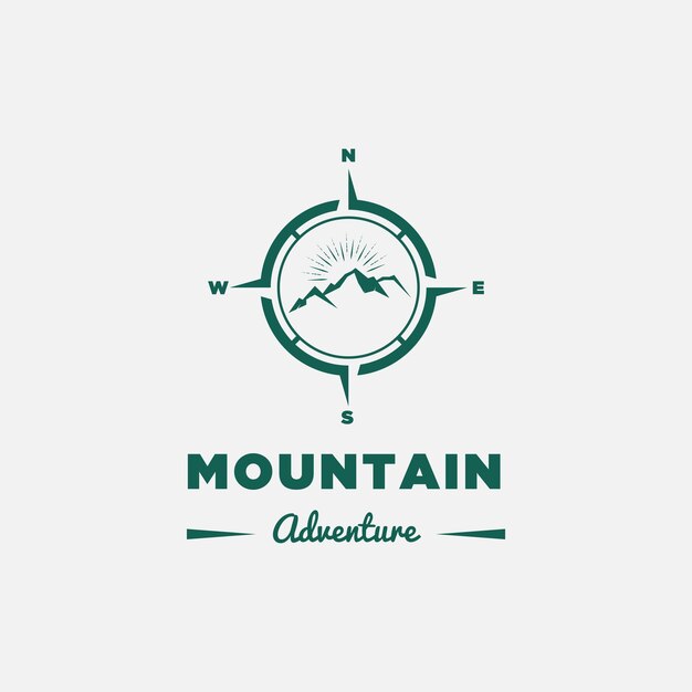 Vecteur modèle vectoriel de conception du logo des montagnes