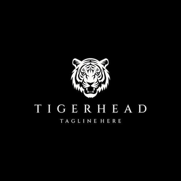 Modèle Vectoriel De Conception Du Logo De La Tête De Tigre