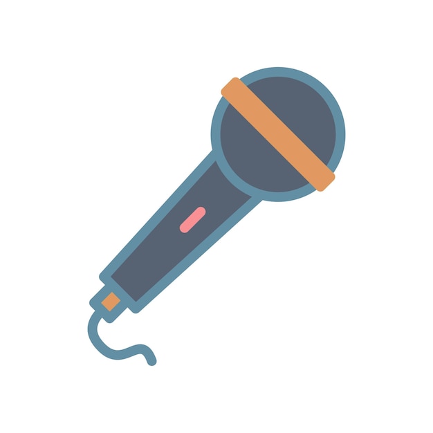 modèle vectoriel de conception de l'icône du microphone