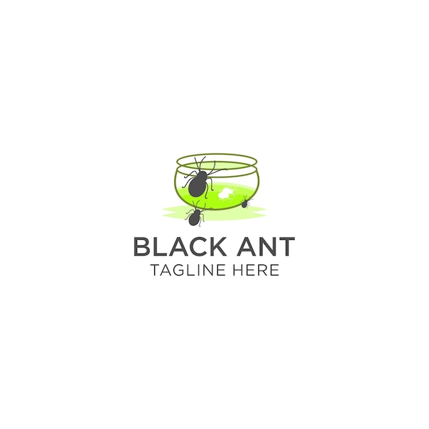 Modèle Vectoriel De Conception D'icône De Logo Black Ant