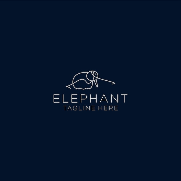 Modèle Vectoriel De Conception D'icône De Logo D'éléphant