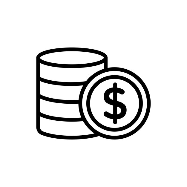 modèle vectoriel de conception de l'icône de monnaie