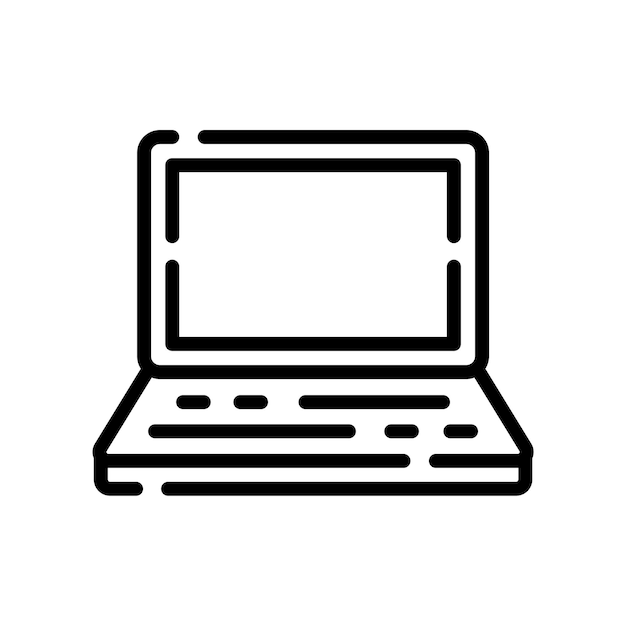 modèle vectoriel de conception d'icône d'ordinateur portable