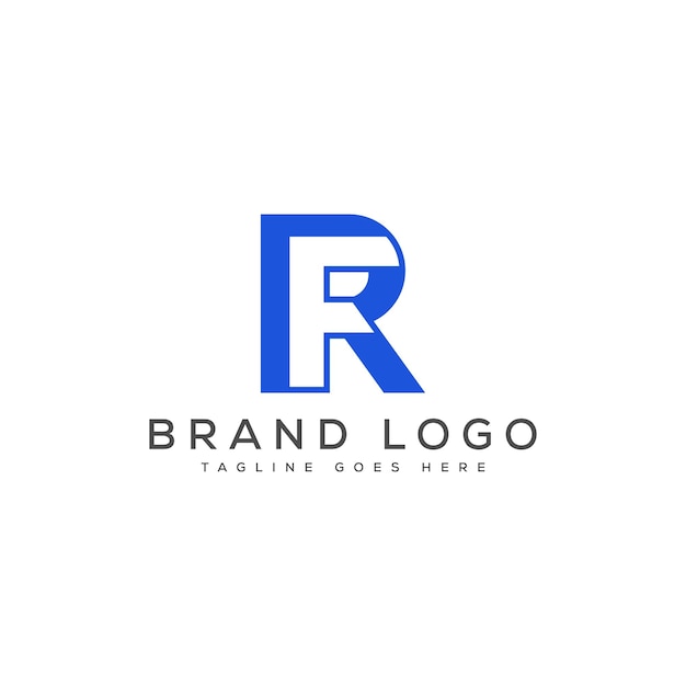 Le modèle vectoriel de conception de la lettre du logo FR pour la marque