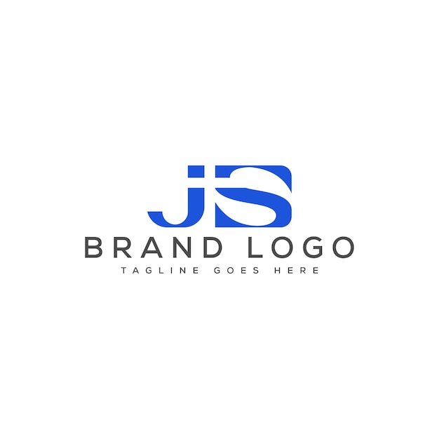 Le modèle vectoriel de conception de lettres du logo JS pour la marque