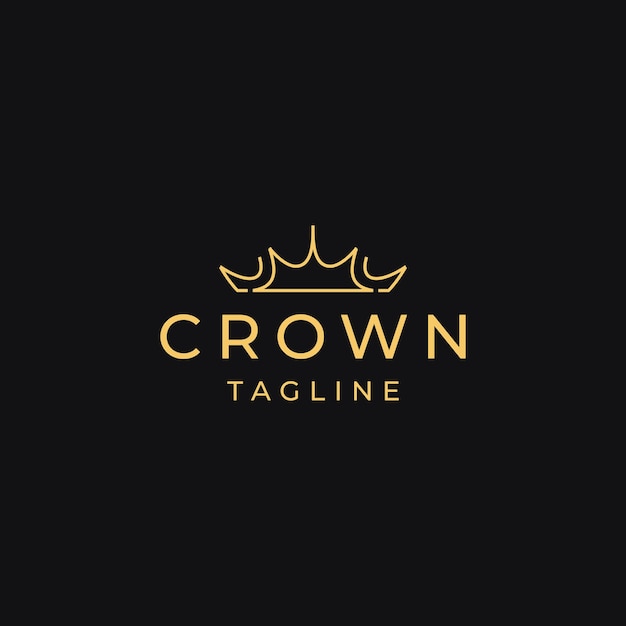 Modèle vectoriel de conception de logo de couronne