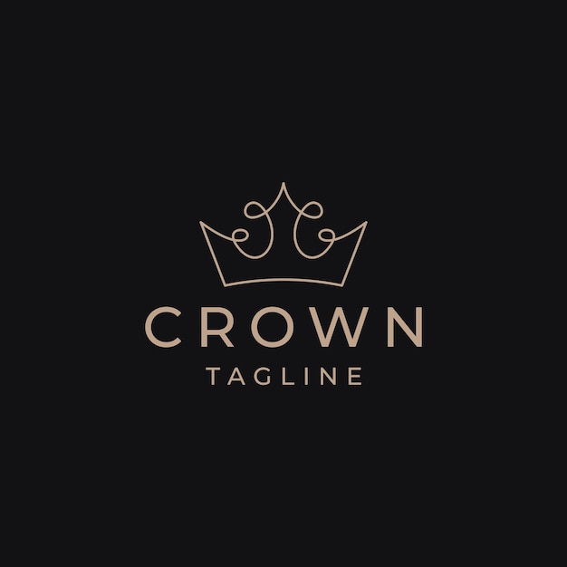 Modèle vectoriel de conception de logo de couronne