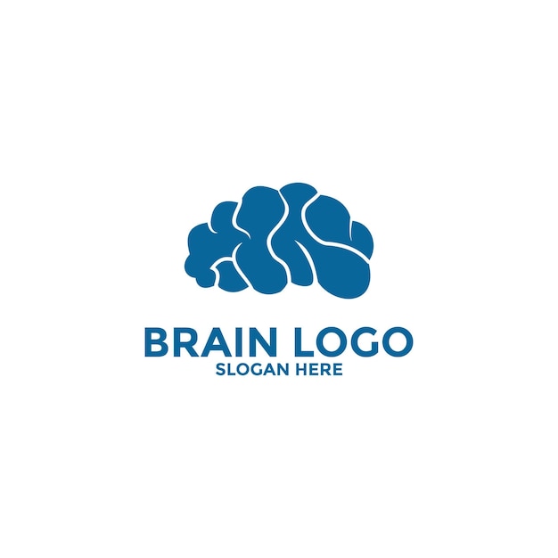 Vecteur le modèle vectoriel de conception de logo du cerveau le concept de l'idée du cerveau la puissance de la tempête du cerveau la pensée du cerveau l'icône du logo