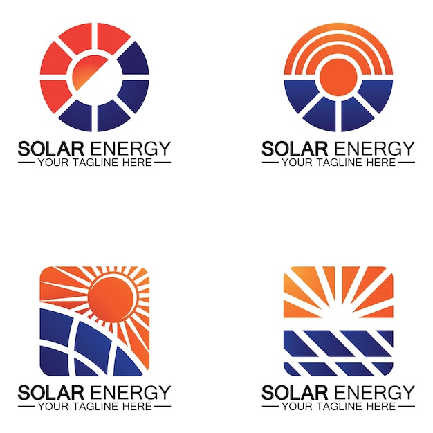 Modèle Vectoriel De Conception De Logo D'énergie Solaire