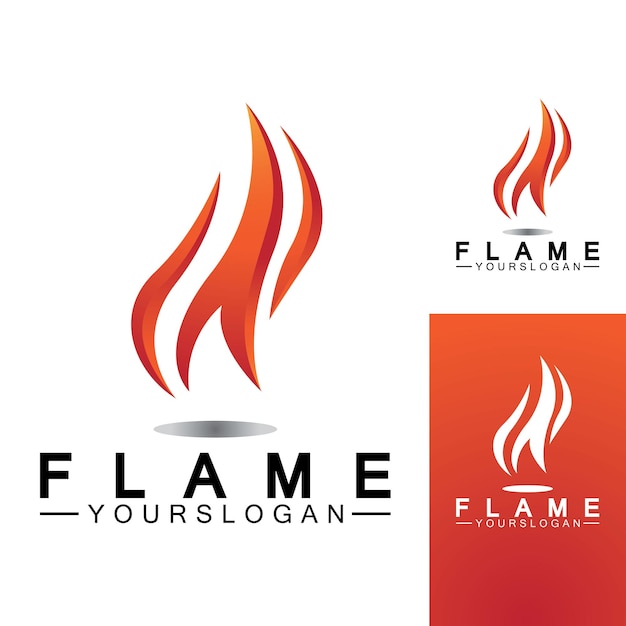 Modèle vectoriel de conception de logo de flamme de feu