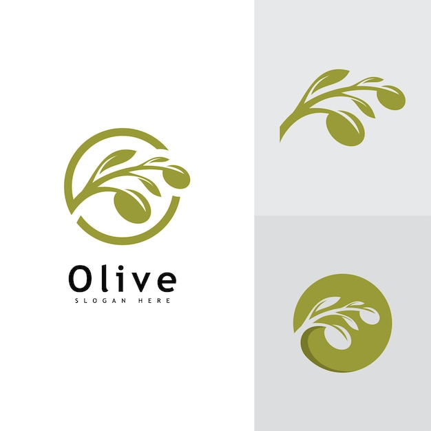 Modèle Vectoriel De Conception De Logo D'huile D'olive