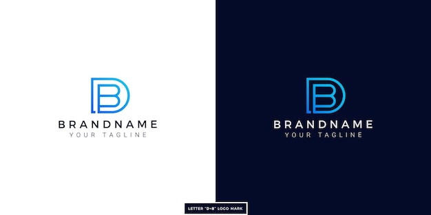 Modèle vectoriel de conception de logo de lettre DB, logo de lettre BD, logo de lettrage simple