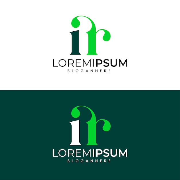 Vecteur modèle vectoriel de conception de logo de lettre initiale minimaliste moderne