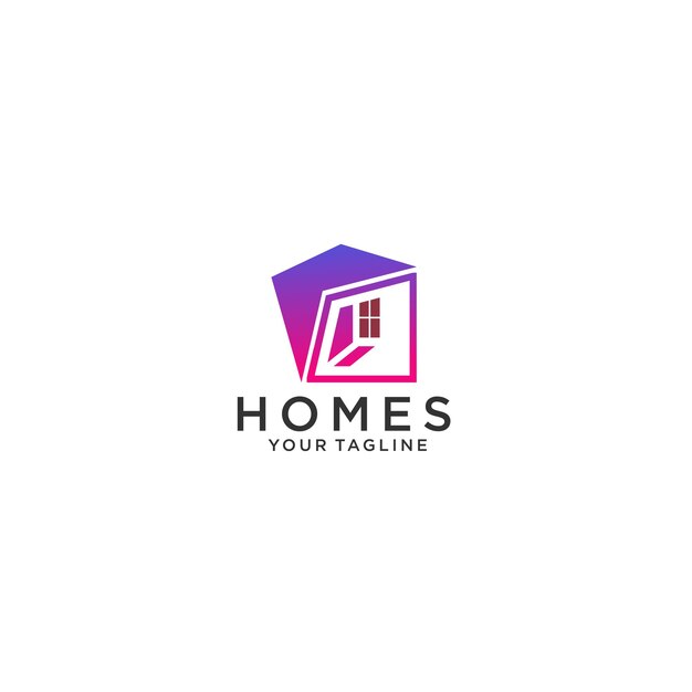 Modèle vectoriel de conception de logo de maisons