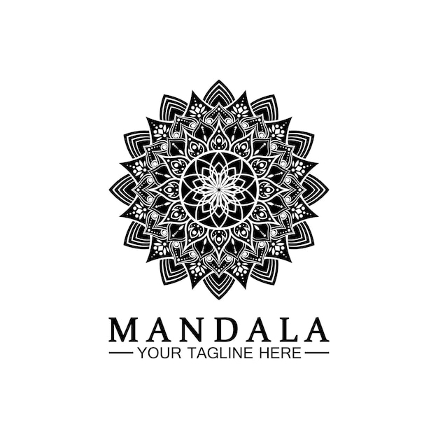 Vecteur modèle vectoriel de conception de logo de mandala