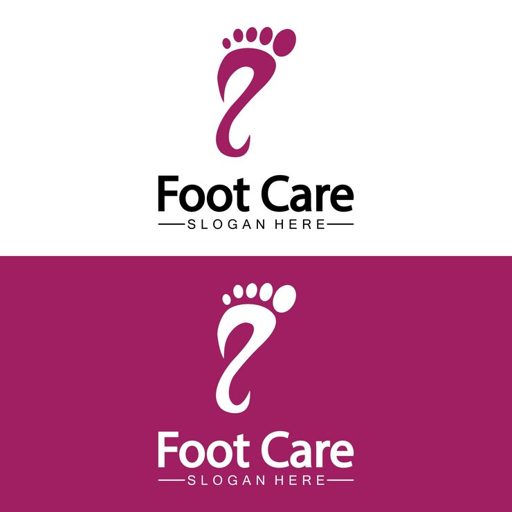 Vecteur modèle vectoriel de conception de logo de pied