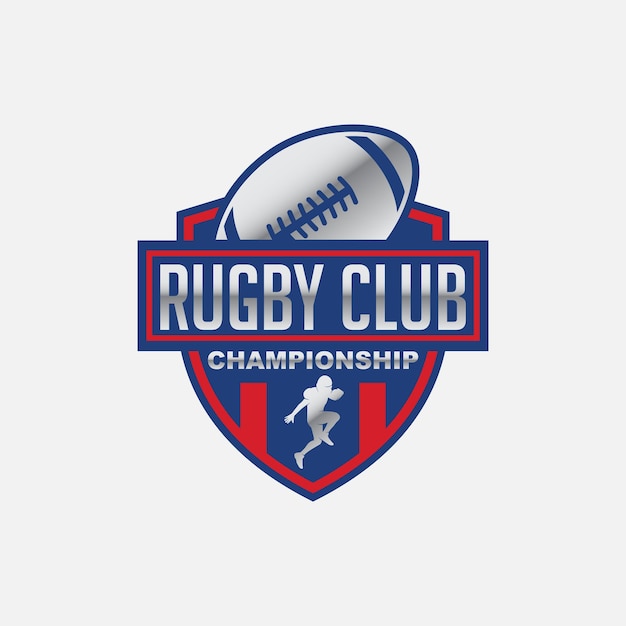 modèle vectoriel de conception de logo de rugby