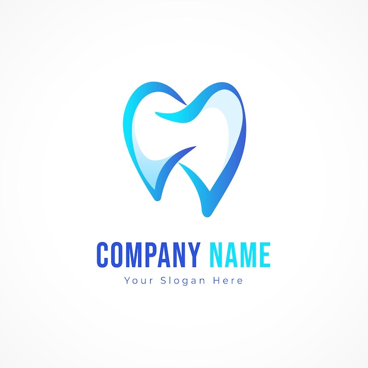 Vecteur modèle vectoriel de conception de logo de soins dentaires