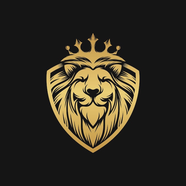 Modèle Vectoriel De Conception De Logo De Tête De Lion Vectoriel